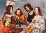 Jan van Bijlert A Concert oil painting artist